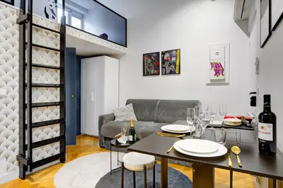 Coin salon dans l'établissement 214 Suite Vuitton - Superb Apartment in Paris
