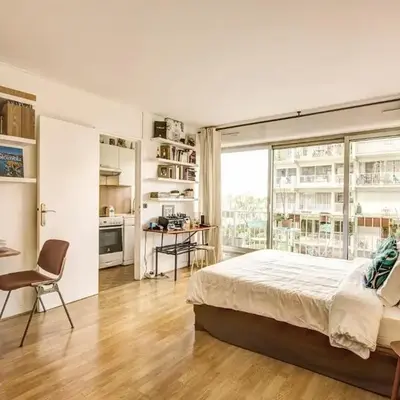 Rue Saint-Maur 1-Bed Studio Balcony and View