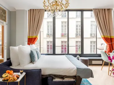 Coin salon dans l'établissement Merveil - Luxury Suite - Louvre - Reaumur I