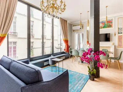 Coin salon dans l'établissement Merveil - Luxury Suite - Louvre - Reaumur I