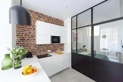 Cuisine ou kitchenette dans l'établissement Stockholm