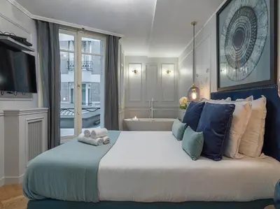 Un ou plusieurs lits dans un hébergement de l'établissement The Blue Pearl