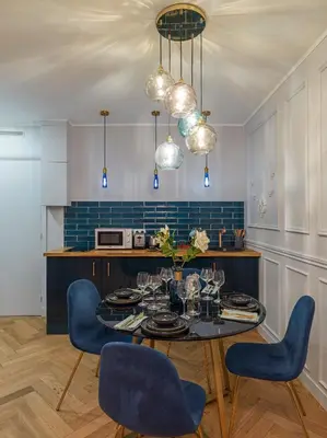 Cuisine ou kitchenette dans l'établissement The Blue Pearl