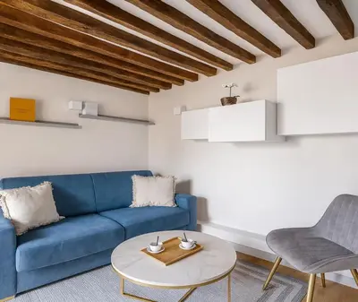 Coin salon dans l'établissement Opera - Deluxe apartment for 4