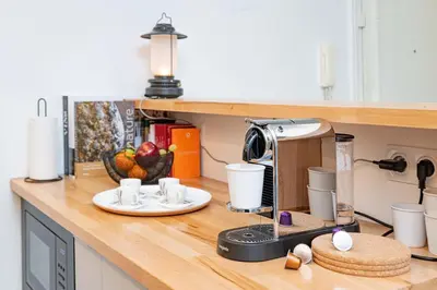 Cuisine ou kitchenette dans l'établissement Appartement Design&Nouveau, ParisExpo Pte-de-Versaille, Parking&Netflix
