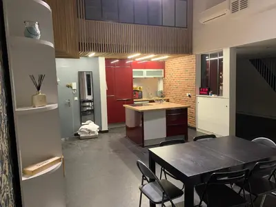 Cuisine ou kitchenette dans l'établissement Loft Porte de Gentilly