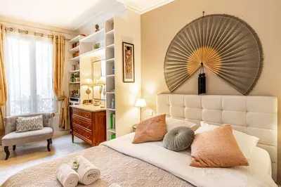Un ou plusieurs lits dans un hébergement de l'établissement GuestReady - Superbe apt familiale dans le Marais