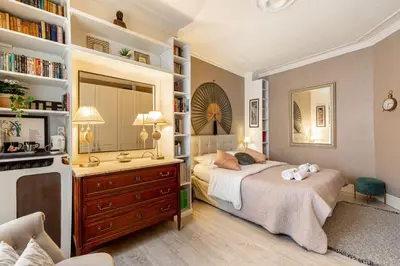 Un ou plusieurs lits dans un hébergement de l'établissement GuestReady - Superbe apt familiale dans le Marais