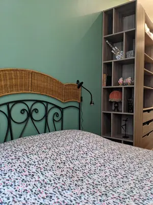Un ou plusieurs lits dans un hébergement de l'établissement Private acces to the all flat. Charming Parisian.