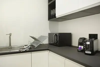 Cuisine ou kitchenette dans l'établissement Apartment Palais Royal by Studio prestige