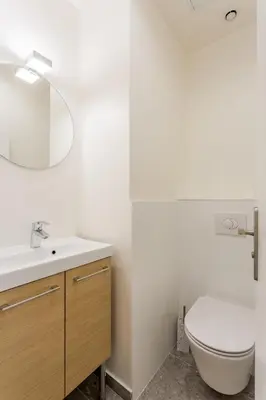 Salle de bains dans l'établissement Croissants et Confitures