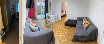 Coin salon dans l'établissement Appt entier MONPARNASSE avec TERRASSE et PARKING