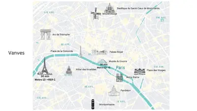 Plan de l'établissement Renovated apartment metro, parking included, near Porte Versaille