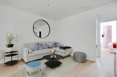 Coin salon dans l'établissement Charming apartment - 2BR-6P -In the heart of Paris