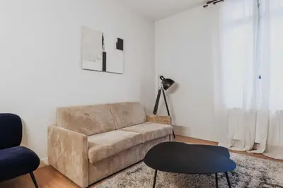 Coin salon dans l'établissement Modern Apartment 1BR- 4P Le Marais Quarter