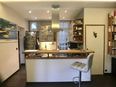 Coin salon dans l'établissement cosy rare 2 bedroom apartment around a private garden