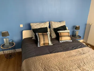Un ou plusieurs lits dans un hébergement de l'établissement Superbe appartement 3 pièces 57 m2 avec Terrasse 33m2