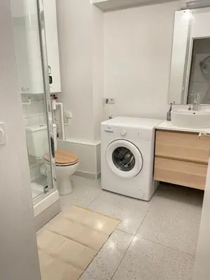 Salle de bains dans l'établissement Cosy appart proche PARIS