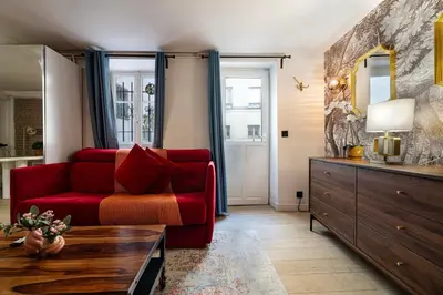 Coin salon dans l'établissement Stylish Duplex 6P - Bastille,Gare de Lyon