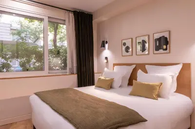 Un ou plusieurs lits dans un hébergement de l'établissement Magnificent apartment - 2BR-7P - Auteuil