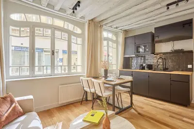 Cuisine ou kitchenette dans l'établissement Apartment Pantheon Nôtre Dame by Studio prestige