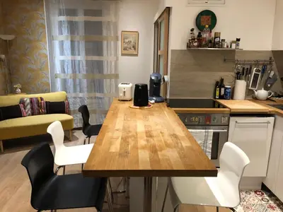 Cuisine ou kitchenette dans l'établissement 47m2 Calme au cœur de Parîs