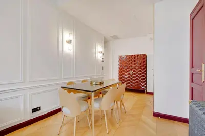Coin salon dans l'établissement Pick A Flat's Champs Elysees Apartments - Rue Lincoln