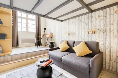 Coin salon dans l'établissement Unique Parisian Loft at the Classy St Germain