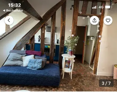 Coin salon dans l'établissement Cosy appartement quartier Latin Rue Mouffetard