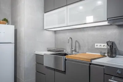 Cuisine ou kitchenette dans l'établissement Veeve - Almond Blossom