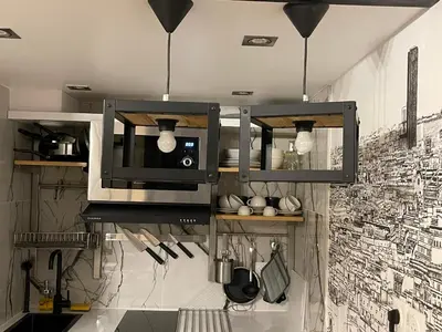 Cuisine ou kitchenette dans l'établissement Loft Jaures