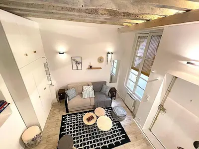 Coin salon dans l'établissement Loft Augustins