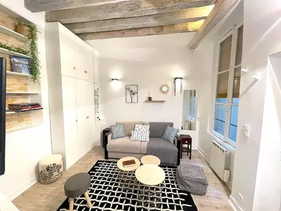 Coin salon dans l'établissement Loft Augustins