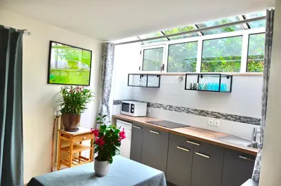 Cuisine ou kitchenette dans l'établissement Le Jardin Paris