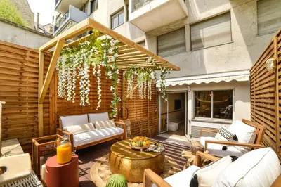 Balcon ou terrasse dans l'établissement The Majestic Garden Suite