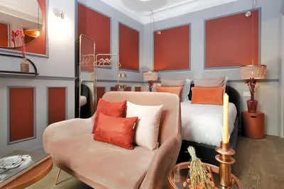 Coin salon dans l'établissement The Lord Byron Suite