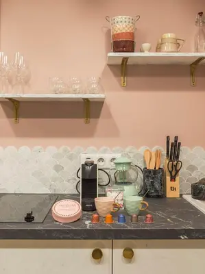 Cuisine ou kitchenette dans l'établissement The Candy Saint Germain