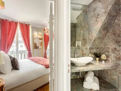 Salle de bains dans l'établissement Merveil - Luxury Suite - Marais - Antoine II