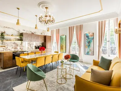 Coin salon dans l'établissement Merveil - Luxury Suite - Marais - Antoine I