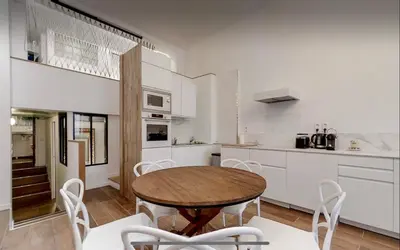 Cuisine ou kitchenette dans l'établissement Loft HeartofParis, Marais,Chatelet, Beaubourg CLIM