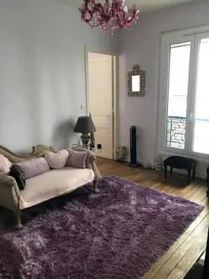 Coin salon dans l'établissement Superbe appartement proche de la butte Montmartre