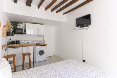 Cuisine ou kitchenette dans l'établissement Monceau Cozy Flat