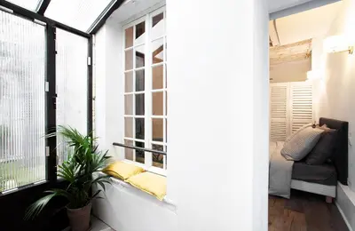 Coin salon dans l'établissement Appartement Gérard, tout équipé Paris 13éme