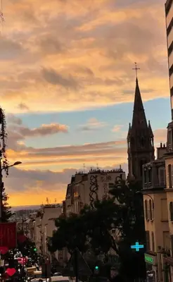 Vue générale sur Paris ou vue de la ville depuis l'appartement