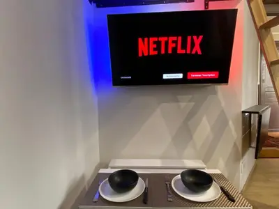 Télévision ou salle de divertissement dans l'établissement Cozy studio Paris 5ème métro Jussieu/Sorbonne