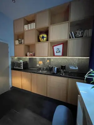 Cuisine ou kitchenette dans l'établissement Paris Marais 75004 Seine River