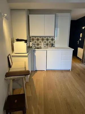 Cuisine ou kitchenette dans l'établissement So Paris Group - Fully Serviced Studio Apartment - Jardin des Plantes - Heart of Paris