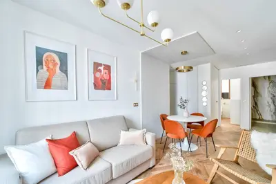 Coin salon dans l'établissement Sompteux appartement proche de L'Opéra