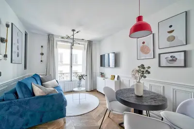 Coin salon dans l'établissement Sublime appartement au coeur de Paris