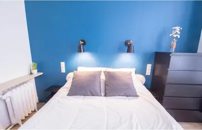 Un ou plusieurs lits dans un hébergement de l'établissement Bel appartement idéalement situé - Tour Eiffel